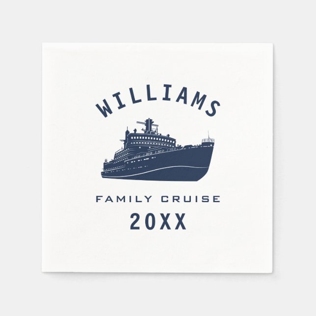 Fun Sea Cruise Ship Family Wiedersehen Sommerurlau Serviette (Vorderseite)