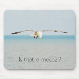 Fun Sea Gull Bird mit Blick auf eine Maus Mousepad