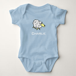 Fun Sheep Design. Wählen Sie den Namen. Neugeboren Baby Strampler