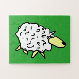 Fun Sheep im Stil eines Cartoon