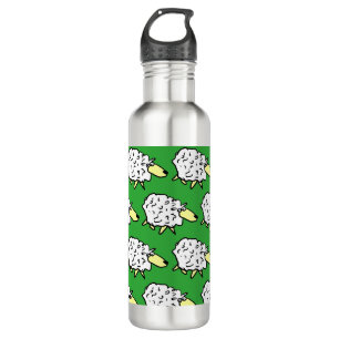 Fun Sheep im Stil eines Cartoon Edelstahlflasche