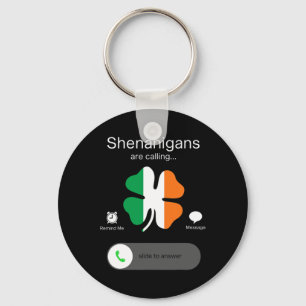 Fun Shenanigans ruft zum St Patricks Day Irish Schlüsselanhänger