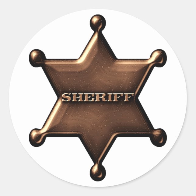 Fun Sheriff Abzeichen Sticker (Vorderseite)