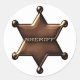 Fun Sheriff Abzeichen Sticker (Vorderseite)