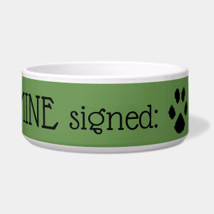 Fun Signed Pet Napf