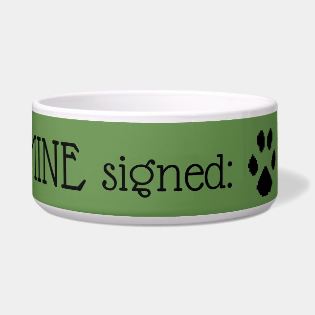 Fun Signed Pet Napf (Vorderseite)