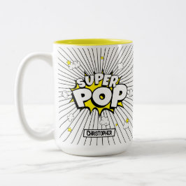 Fun Simple SUPER POP! Popcorn Pun | Zweifarbige Tasse