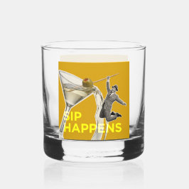 Fun "Sip Happens" cocktail glass Whiskyglas