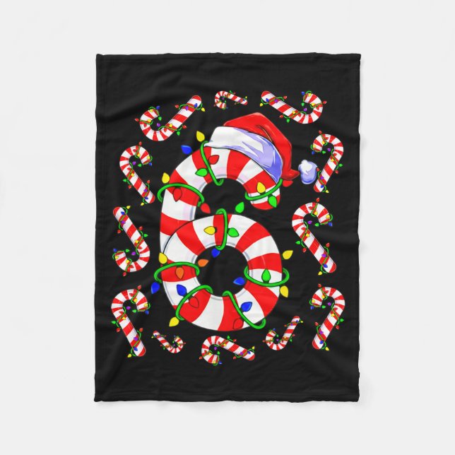 Fun Six Seven 6 7 Meme Design Couples Christmas Ca Fleecedecke (Vorderseite)