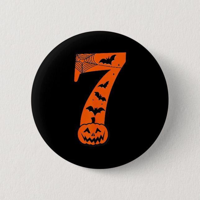Fun Six Seven 6 7 Meme Design Couples Halloween  Button (Vorderseite)