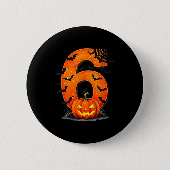 Fun Six Seven 6 7 Meme Design Couples Halloween  Button (Vorderseite)