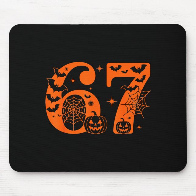 Fun Six Seven 6 7 Meme Design Couples Halloween  Mousepad (Vorne)