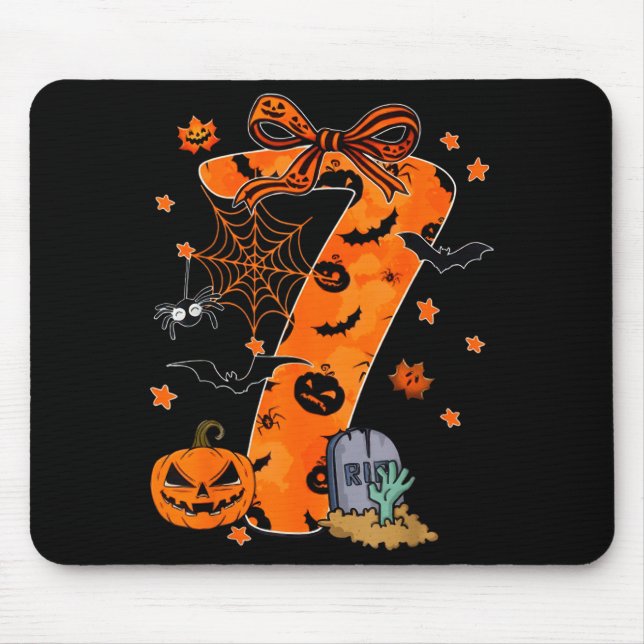 Fun Six Seven 6 7 Meme Design Couples Halloween  Mousepad (Vorne)