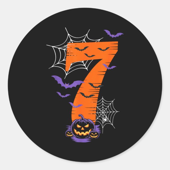 Fun Six Seven 6 7 Meme Design Couples Halloween  Runder Aufkleber (Vorderseite)