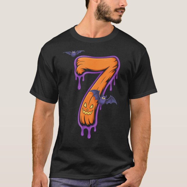 Fun Six Seven 6 7 Meme Design Couples Halloween  T-Shirt (Vorderseite)