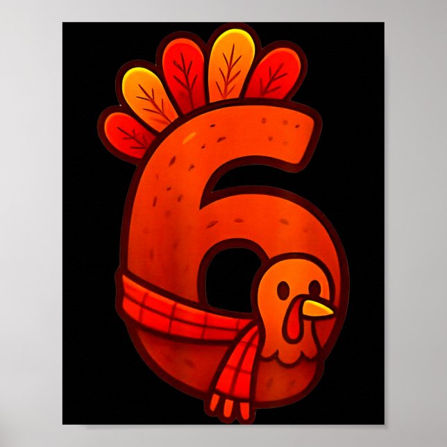 Fun Six Seven 6 7 Meme Design Couples Thanksgiving Poster (Vorne)