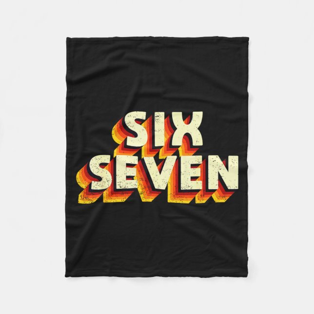 Fun Six Seven 6 7 Meme Design  Fleecedecke (Vorderseite)