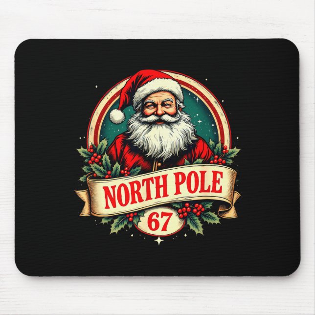 Fun Six Seven Meme Design – Internet Energy - Xmas Mousepad (Vorne)