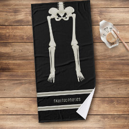 Fun Skeleton Legs Black and Cream Bath Handtuch Badehandtuch