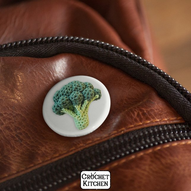 Fun Smood Boost Green Minimalistisch Crochet Brocc Button (Von Creator hochgeladen)