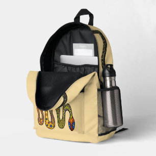 Fun Snake Chameleon Personalisiert Kids Bedruckter Rucksack