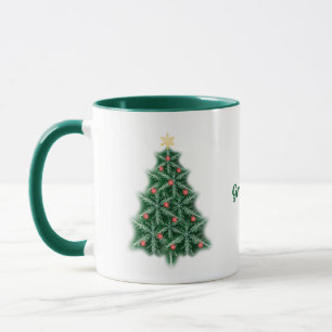 Fun Snowflake Christmas Tree Mug