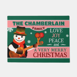 FUN Snowman in Hat und Scarf | GREEN Christmas Fußmatte