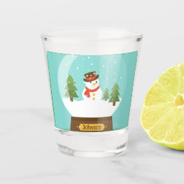 FUN! Snowman Shot Glass - Personalisiert - Name hi Schnapsglas