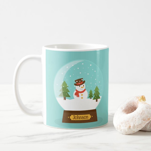 FUN! Snowman-Tasse - Personalisiert - Name hinzufü Kaffeetasse (Mit Donut)