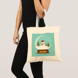 FUN! Snowman Tote Bag - Personalisiert - Name hinz Tragetasche