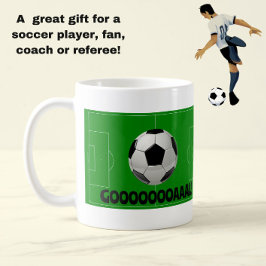 Fun Soccer Ball und Pitch GOAL! (Fußball) Kaffeetasse