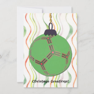 Fun Soccer Balle de Noël Ornement Art Carte Plat