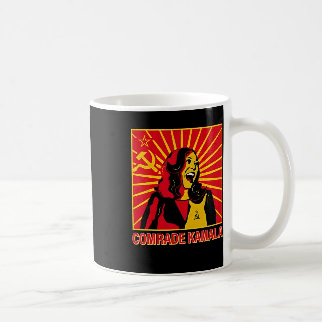 Fun Socialist Comrade Kamala Commie La Harris 2024 Kaffeetasse (Rechts)