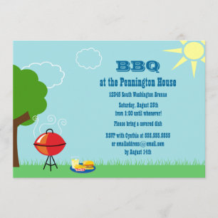 Fun Sommer GRILLEN (Grill) Grill Party Einladung