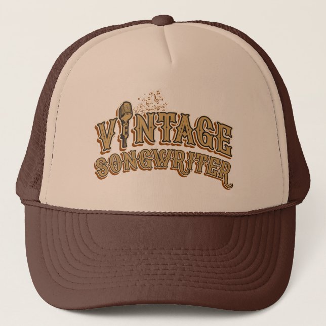 Fun Songwriter Lyricist Novelty Typografy Truckerkappe (Vorderseite)