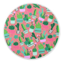 Fun Southwestern Niedlich Girly Pink Cactus Patter