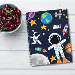 Fun Space Astronaut Planet, Niedliche Kinderskizze Notizbuch