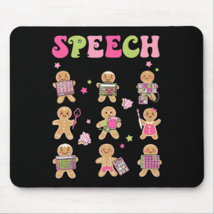 Fun Speech Therapy Lebkuchen Cookies SLP Christm Mousepad
