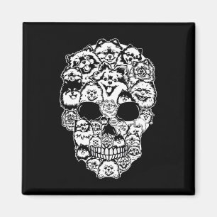Fun Spitz Skull Hund Skelett Halloween Magnet