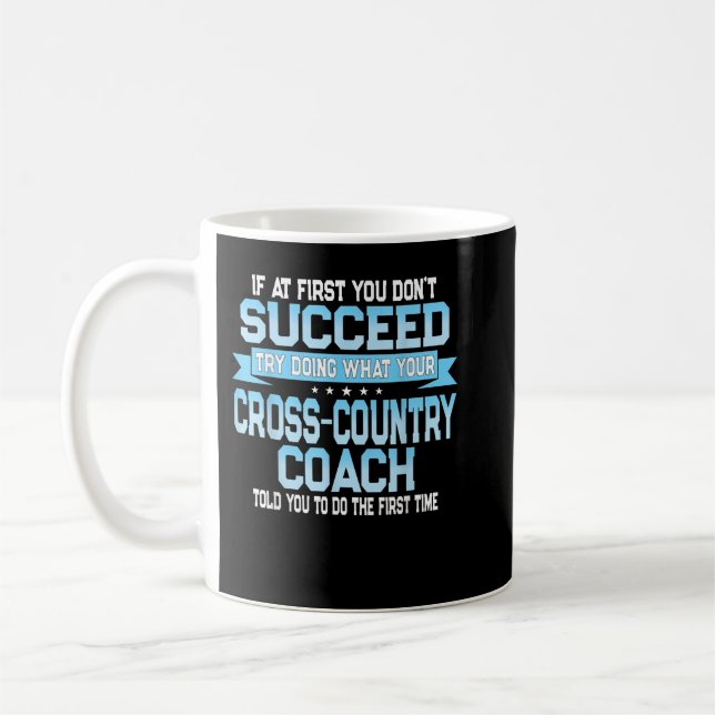 Fun Sport Coach Geschenk Funny Cross Country Spric Kaffeetasse (Links)