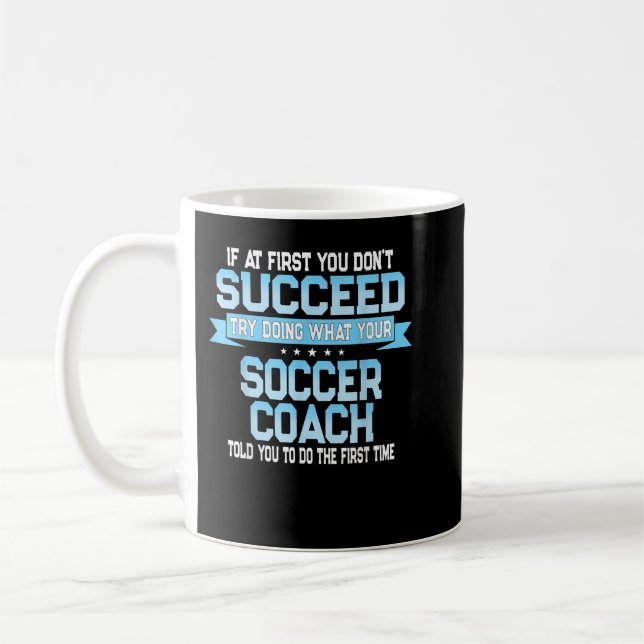 Fun Sport Coach Team Geschenk Funny Soccer Sayi Kaffeetasse (Links)