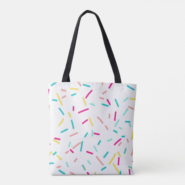 Fun Sprinkles Tote Beutel - Bunte Candy Sprinkle Tasche (Rückseite)