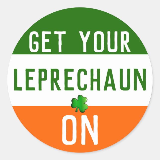 Fun St. Patrick's Day Runder Aufkleber (Vorderseite)