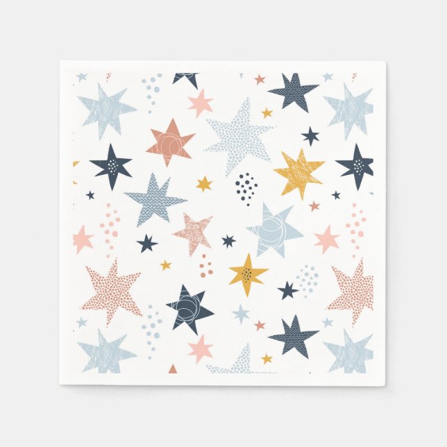Fun Star Muster Serviette (Vorderseite)