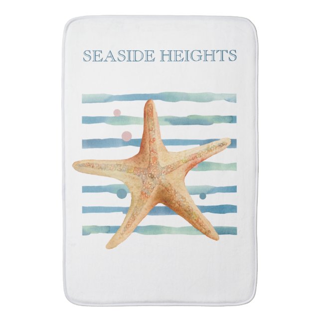 FUN STARFISH STRAND KÜSTENGEBÄUDE BADEMATTE (Vorderseite Vertikal)