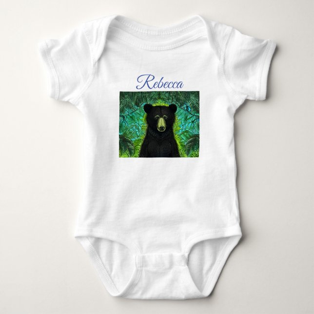 Fun Storybook Little Black Bar Baby Strampler (Vorderseite)