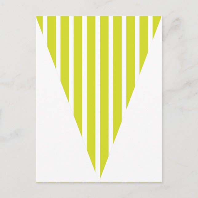 Fun Strike Limette grüne farbenfrohe Flag Bunting Postkarte (Vorderseite)