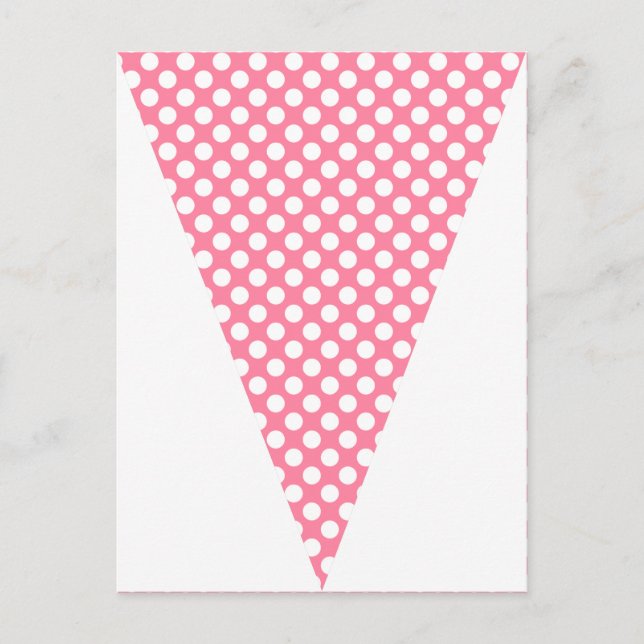 Fun Strip und Polka Dot farbenfrohe Flag Bunting Postkarte (Vorderseite)