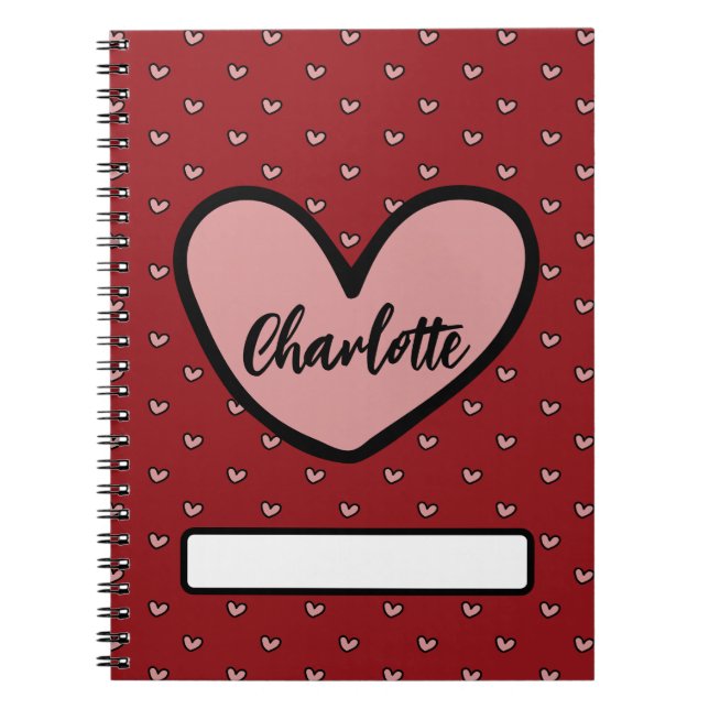 Fun Stylist Sweet Heart Muster Geschenke Geschenke Notizblock (Vorderseite)