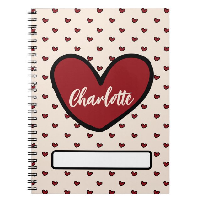 Fun Stylist Sweet Heart Muster Geschenke Geschenke Notizblock (Vorderseite)